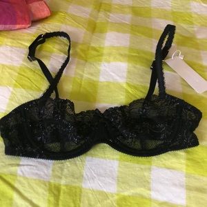 Black Shimmer Journelle Clemence Balconette Bra